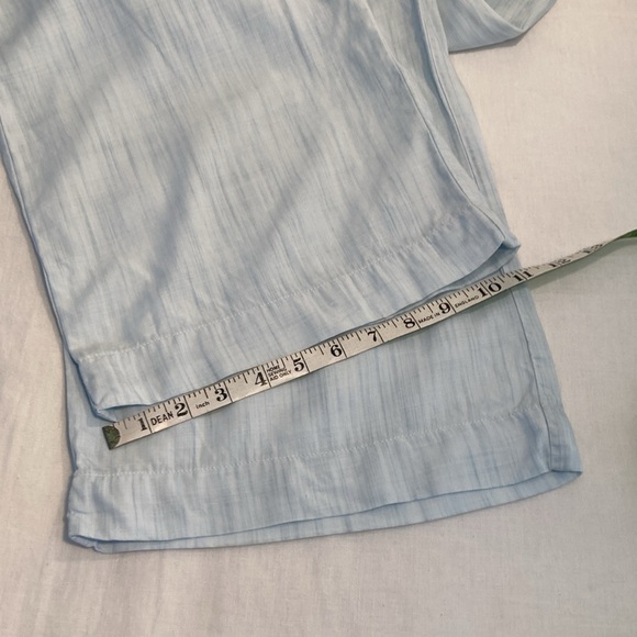 Bella Dahl Freyed smocked waist wide legs pants salt spray L - Picture 7 of 16